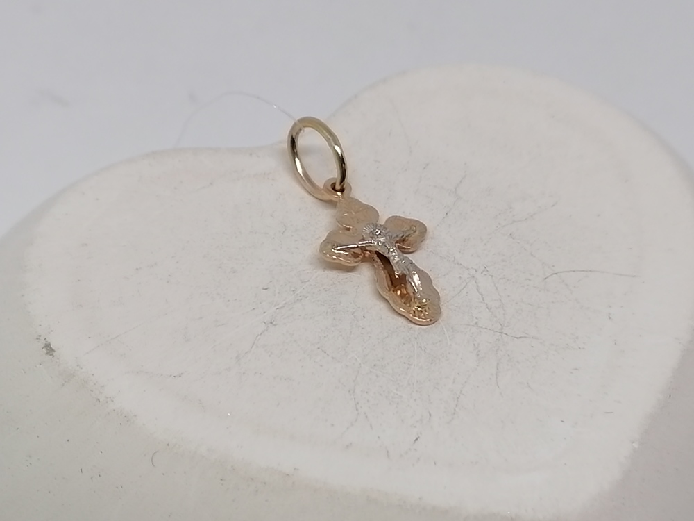 810-00117-10-00-00-02 ПОДВЕСКА КРЕСТ без камня (Au 585)