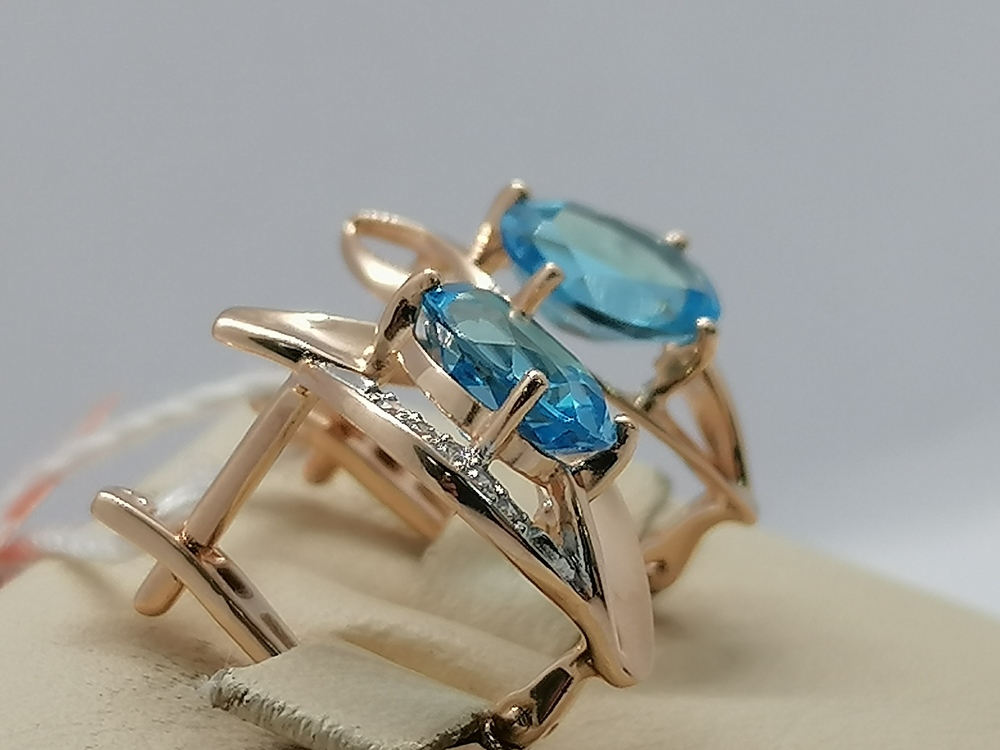 СЕРЬГИ С КАМНЯМИ (Au 585)