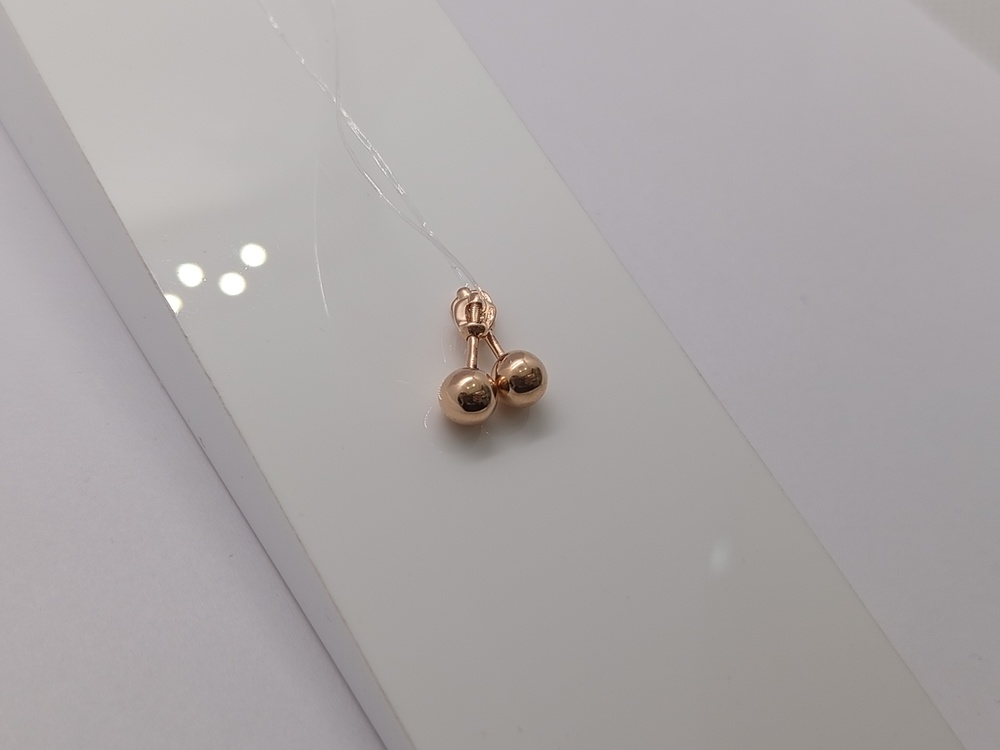 СЕРЬГИ ПУСЕТЫ без камня (Au 585)