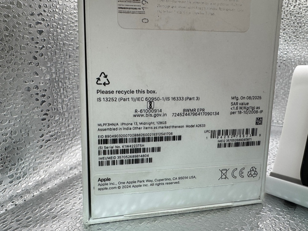 Смартфон Apple iPhone 13 128Gb