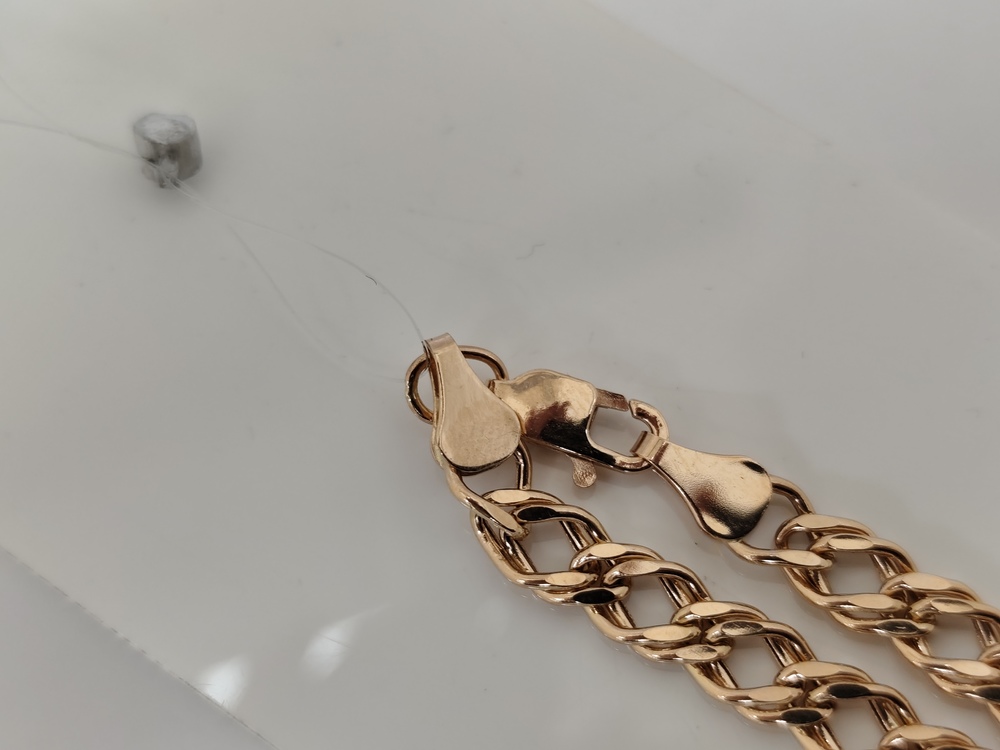 БРАСЛЕТ ПУСТОТЕЛЫЙ Ромб двойной (Au 585)