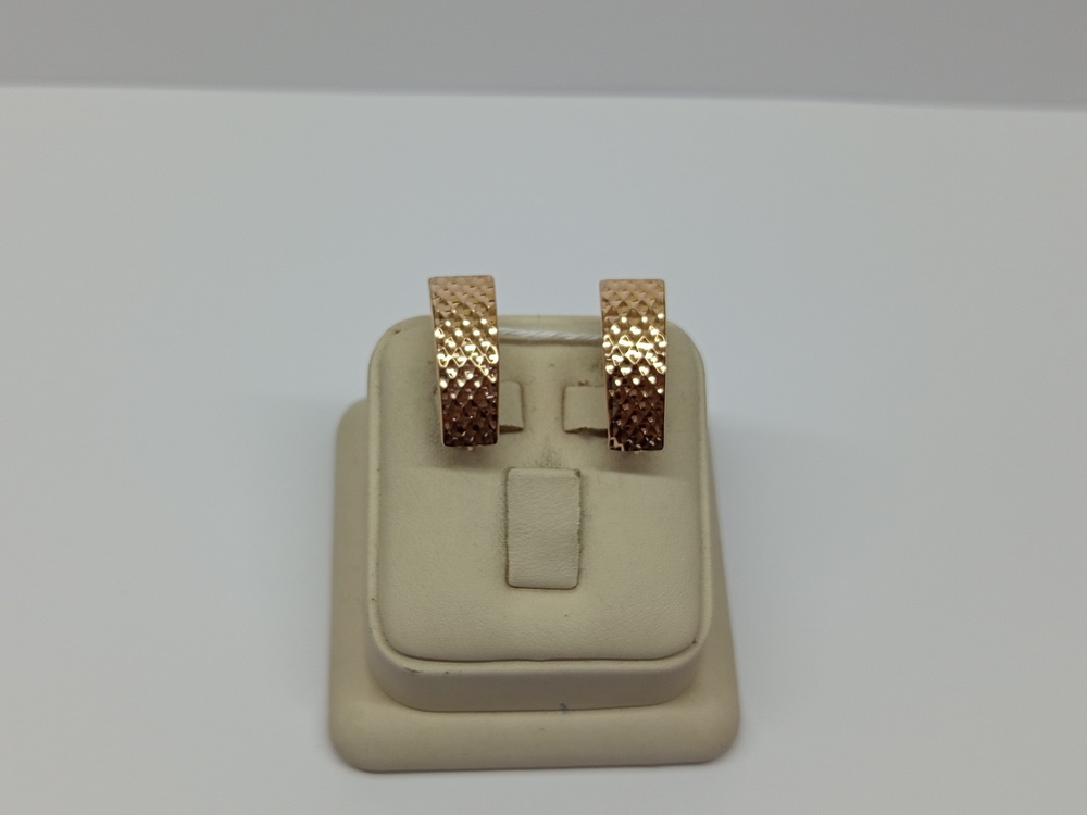 СБКМ585 СЕРЬГИ БЕЗ КАМНЯ (Au 585)