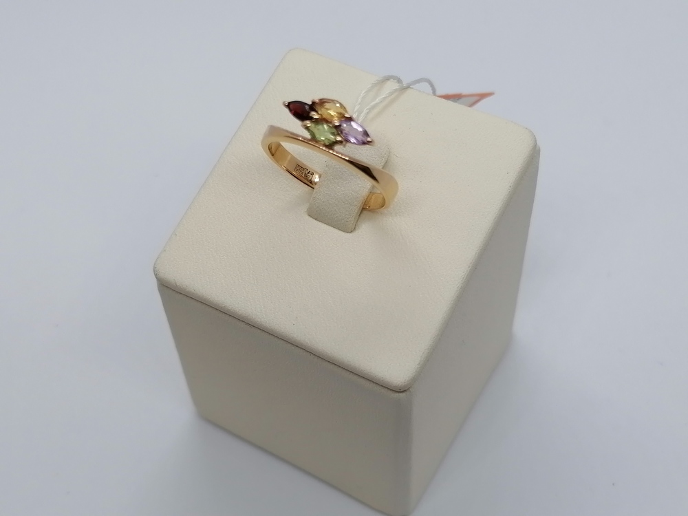 КОЛКМИ585 КОЛЬЦО С КАМНЯМИ (Au 585)
