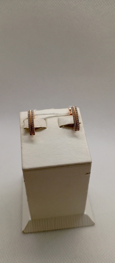 СКМИ375 СЕРЬГИ С КАМНЯМИ (Au 375)