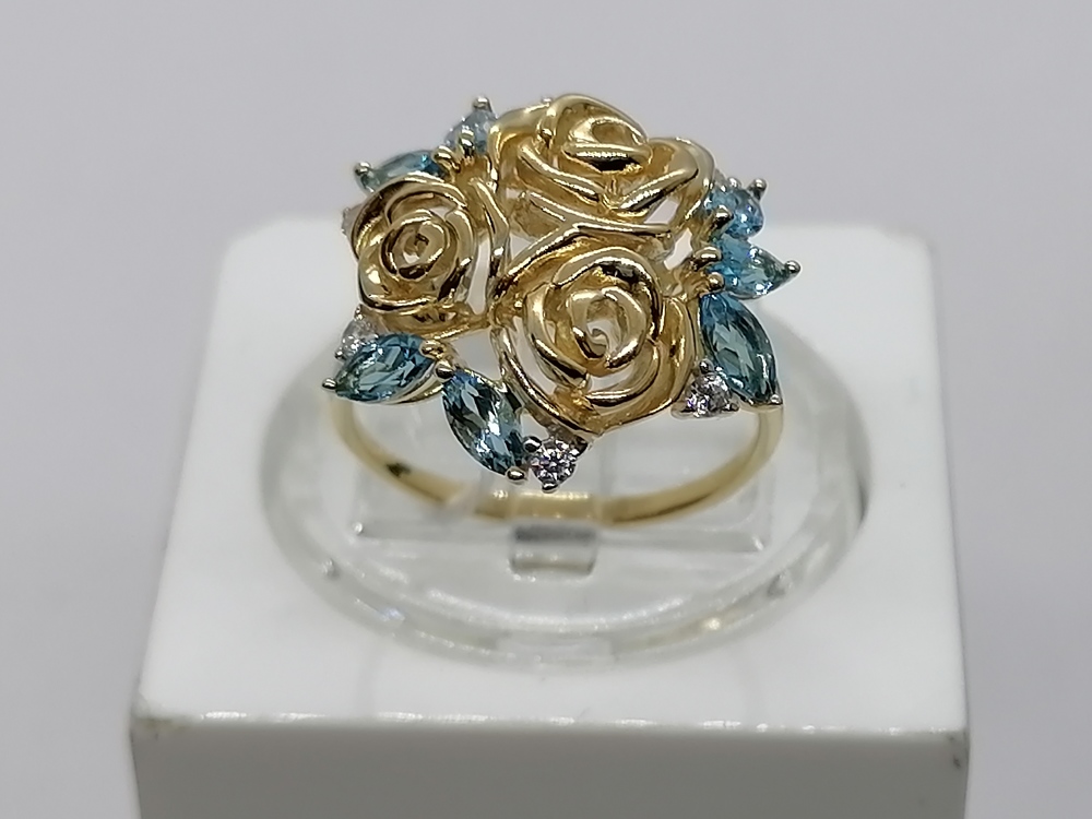 КОЛКМИ585 КОЛЬЦО С КАМНЯМИ (Au 585)