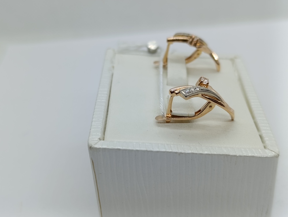 СКМИ585 СЕРЬГИ С КАМНЯМИ (Au 585)