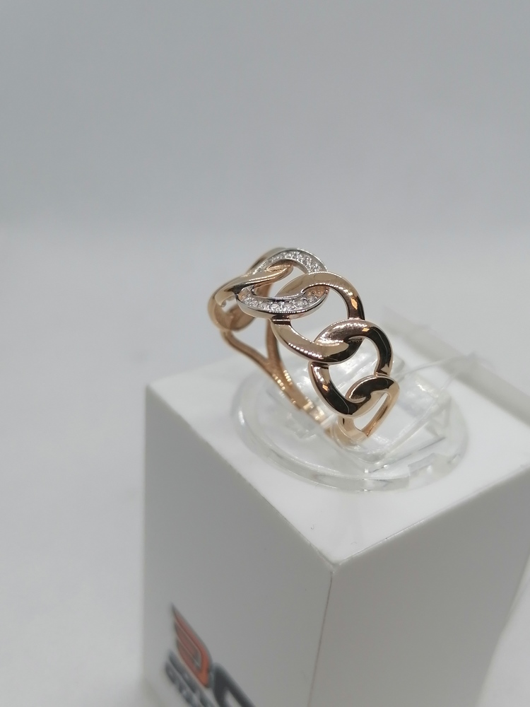 КОЛЬЦО С КАМНЯМИ (Au 585)