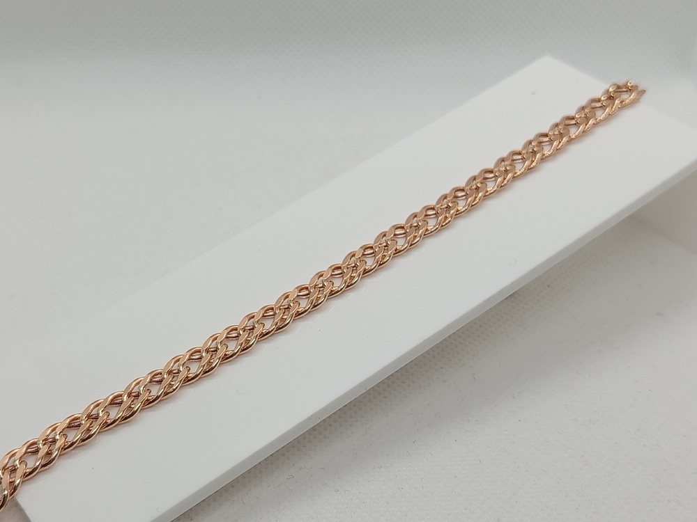 БРАСЛЕТ ПУСТОТЕЛЫЙ Ромб двойной (Au 585)