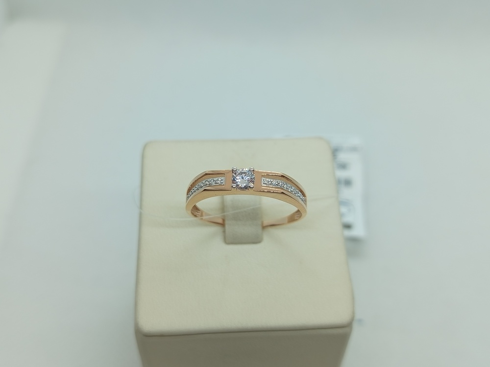 КОЛЬЦО С КАМНЯМИ (Au 585)