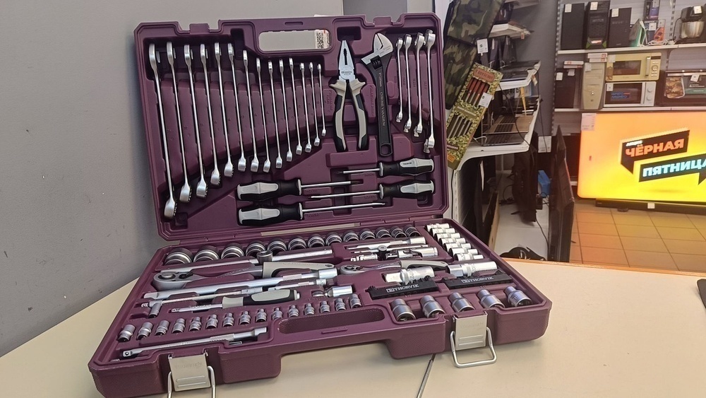 Набор инструментов Thorvik TS101 универсальный 1/4, 1/2 DR