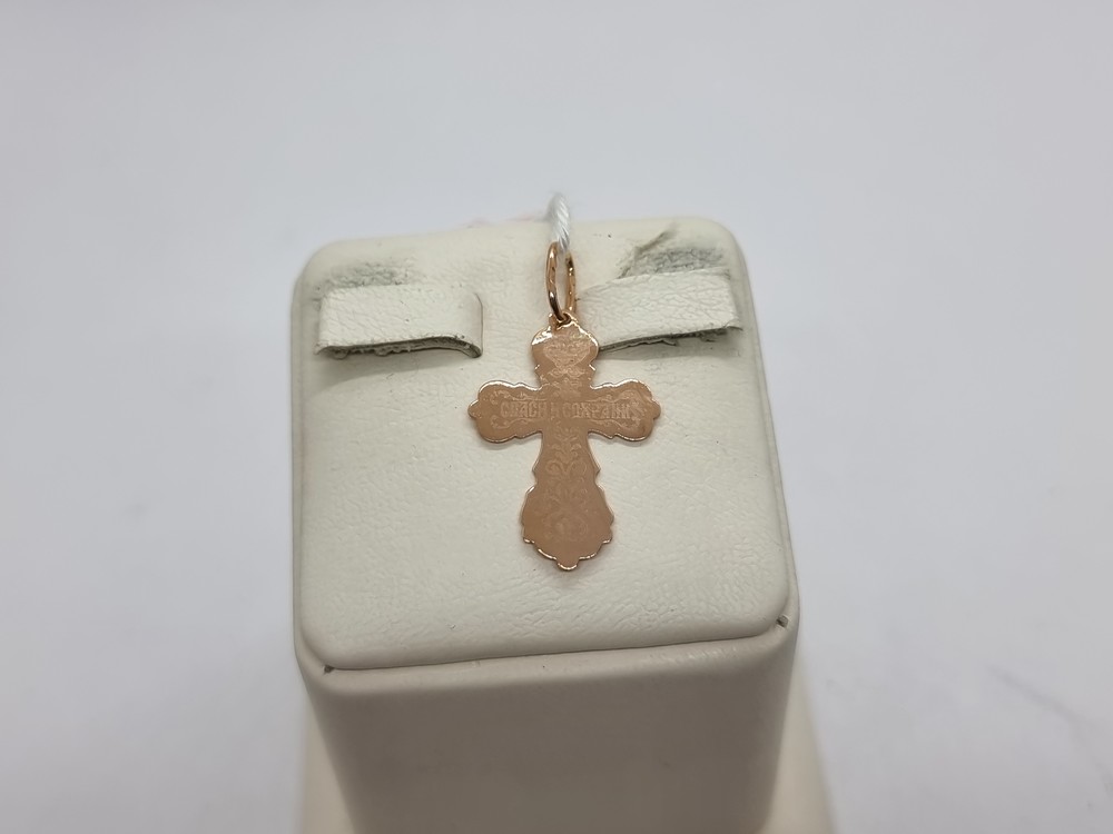 ПОДКБК585 ПОДВЕСКА КРЕСТ БЕЗ КАМНЯ (Au 585)