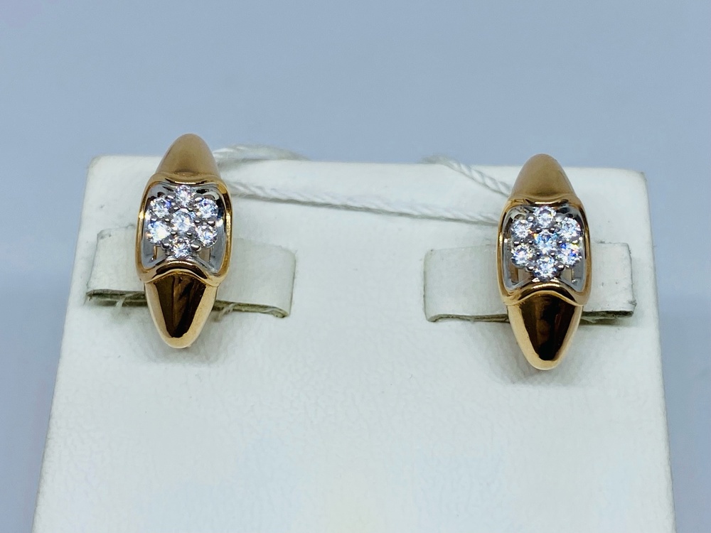 СКМИ585 СЕРЬГИ С КАМНЯМИ (Au 585)