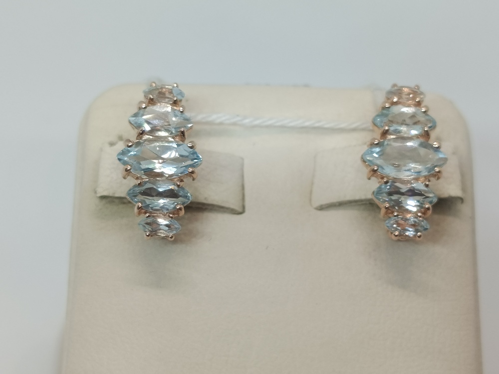 СКМИ585 СЕРЬГИ С КАМНЯМИ (Au 585)