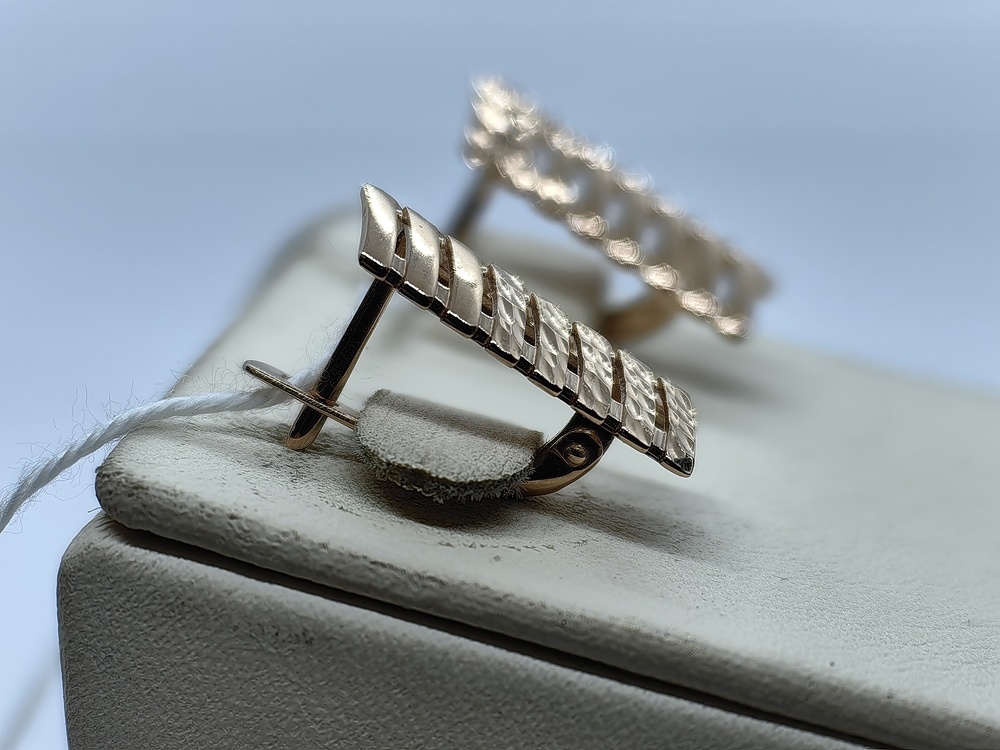 СБКМ585 СЕРЬГИ БЕЗ КАМНЯ (Au 585)