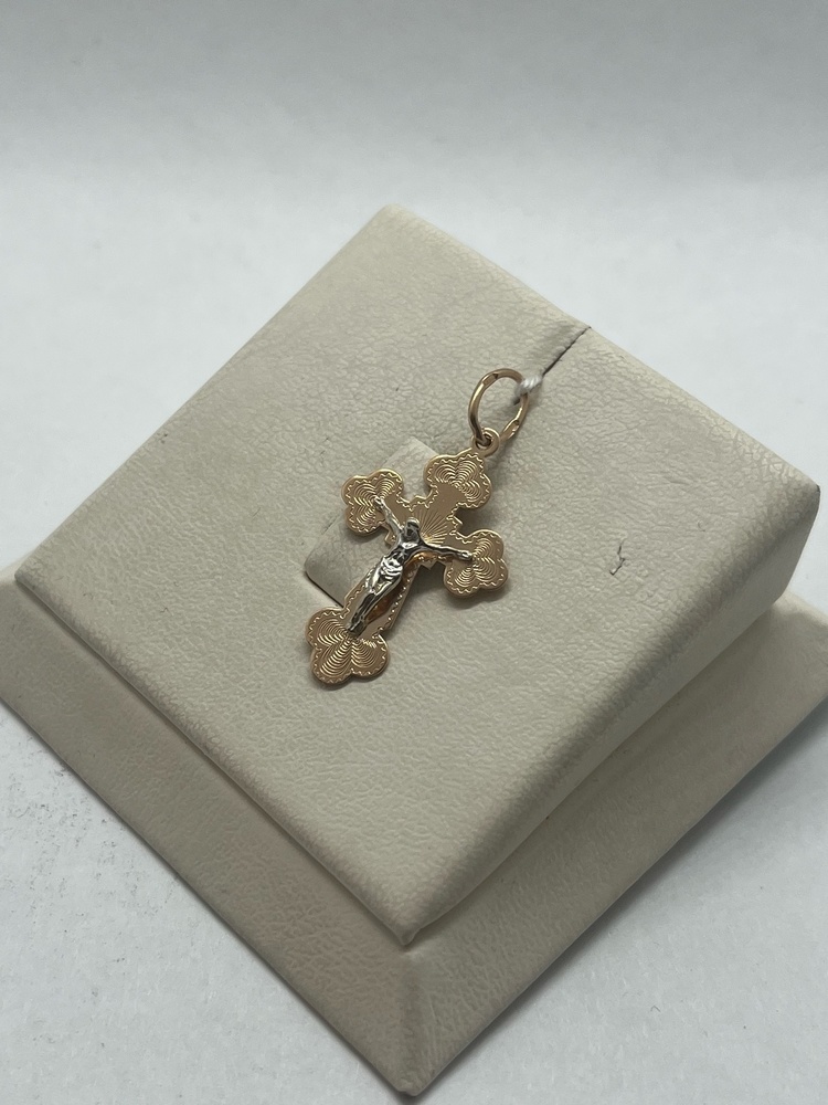 ПОДКБК585 ПОДВЕСКА КРЕСТ БЕЗ КАМНЯ (Au 585)