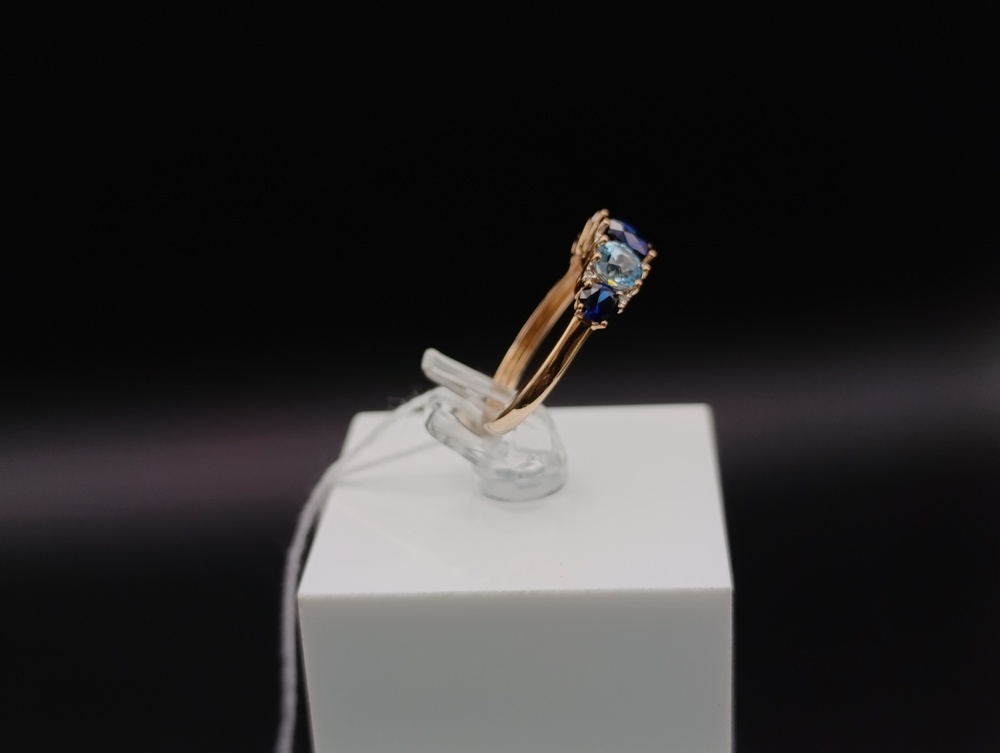 КОЛКМИ585 КОЛЬЦО С КАМНЯМИ (Au 585)