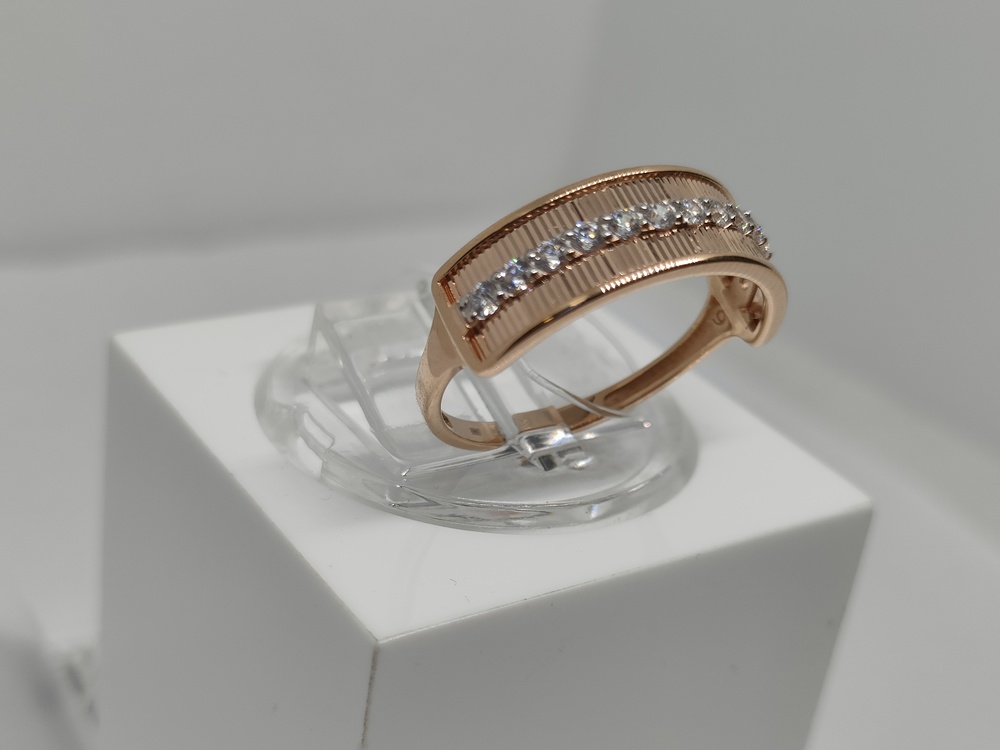 КОЛЬЦО С КАМНЯМИ (Au 585)