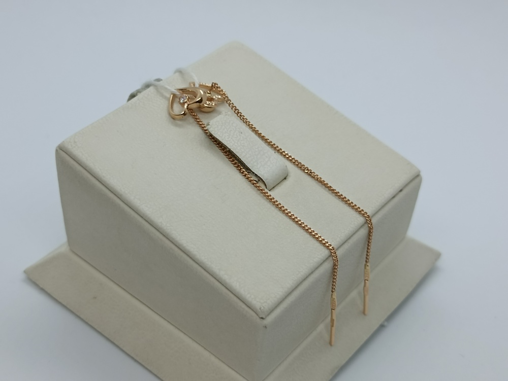 СЕРЬГИ ПРОДЕВКИ с камнем (Au 585)