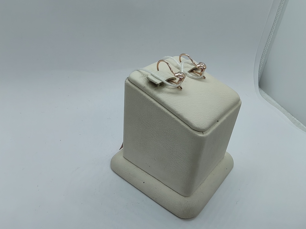 СКМ585 СЕРЬГИ С КАМНЕМ (Au 585)