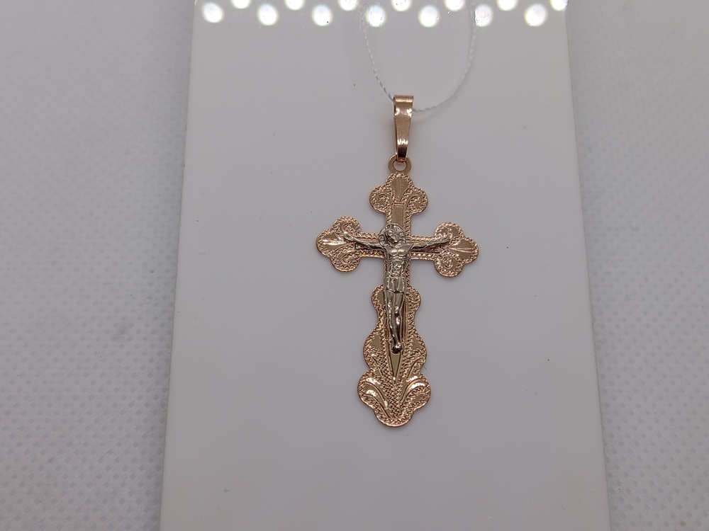 ПОДВЕСКА КРЕСТ без камня (Au 585)