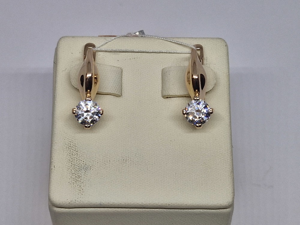 СЕРЬГИ С КАМНЕМ (Au 585)