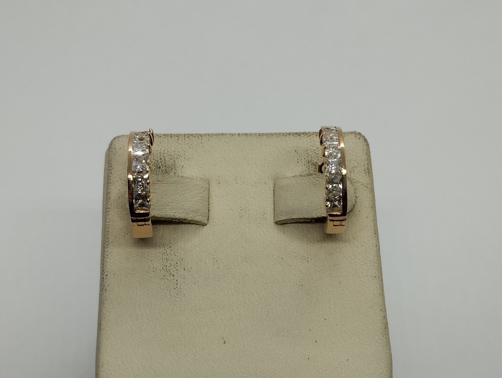 СКМИ585 СЕРЬГИ С КАМНЯМИ (Au 585)