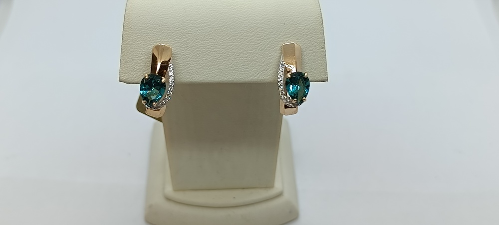 СЕРЬГИ С КАМНЯМИ (Au 585)