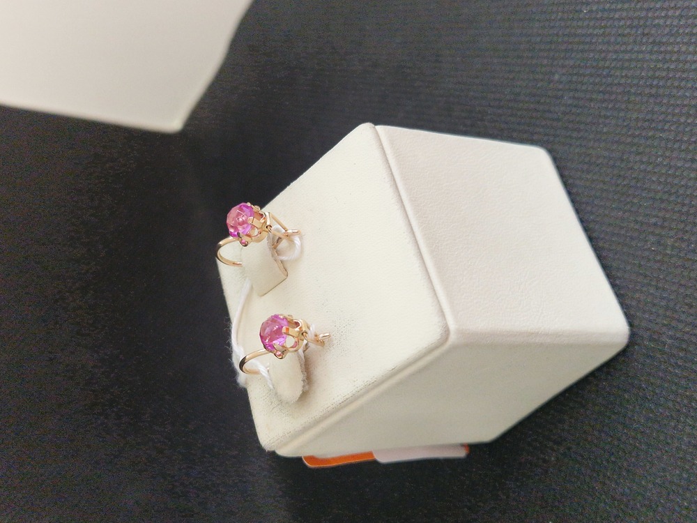 СЕРЬГИ С КАМНЕМ (Au 583)