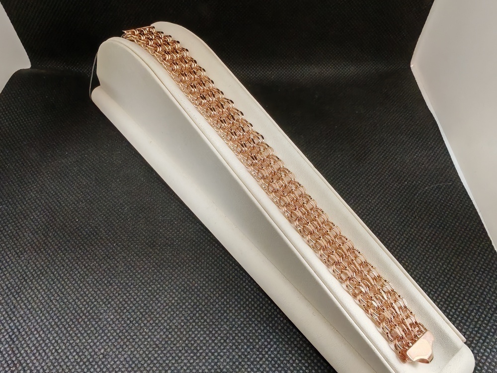 БРАСЛЕТ ПУСТОТЕЛЫЙ Бисмарк тройной (Au 585)