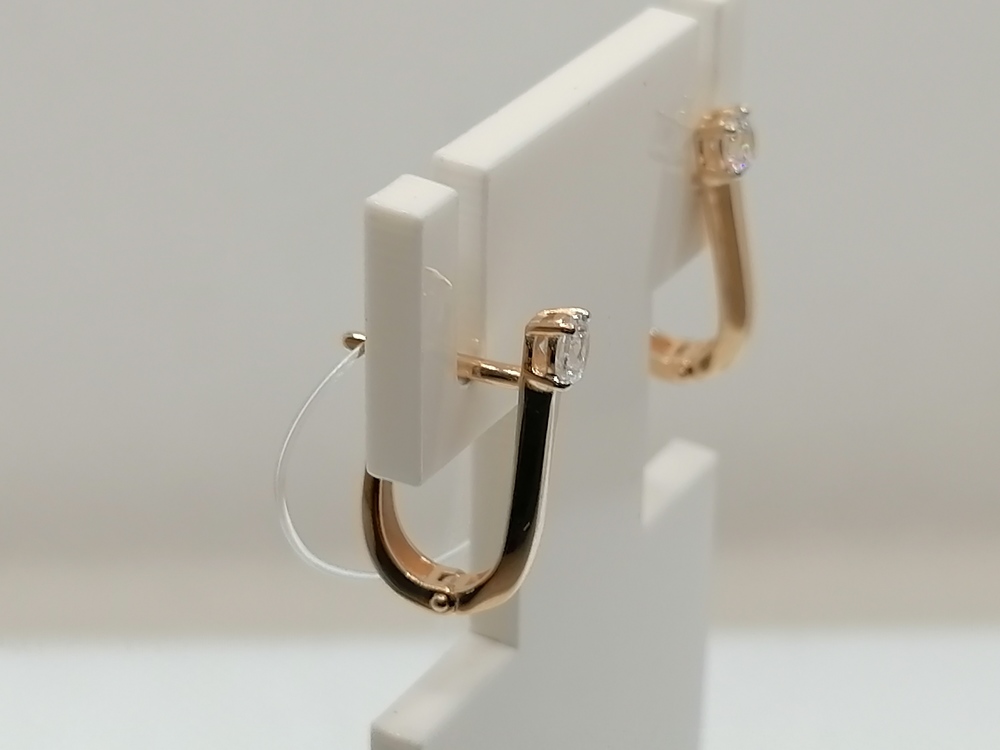 СЕРЬГИ С КАМНЕМ (Au 585)