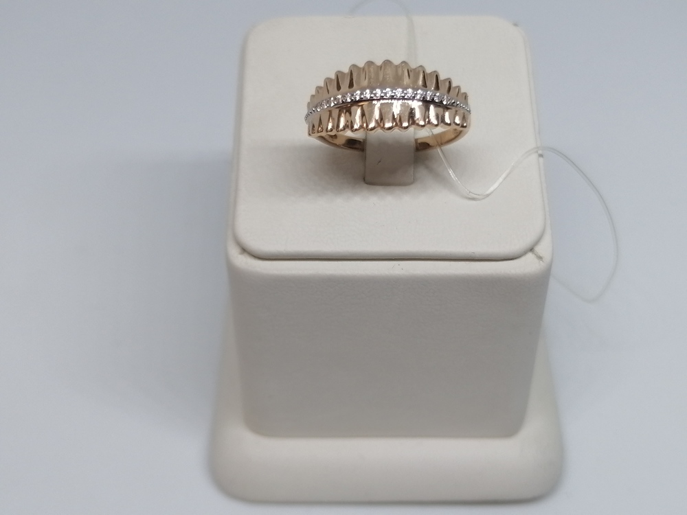 КОЛЬЦО С КАМНЯМИ (Au 585)