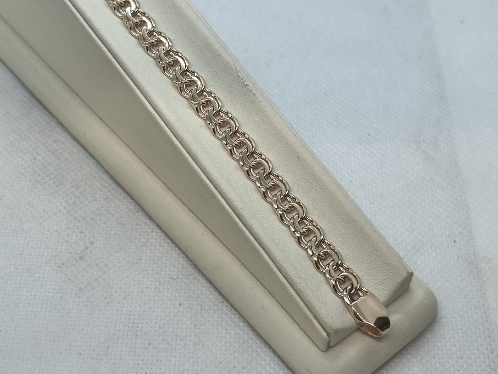 БЛБ585 БРАСЛЕТ ПОЛНОВЕСНЫЙ Бисмарк (Au 585)