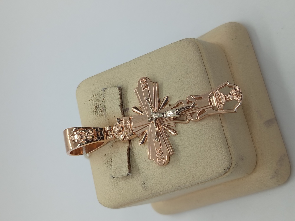 ПОДКБК585 ПОДВЕСКА КРЕСТ БЕЗ КАМНЯ (Au 585)