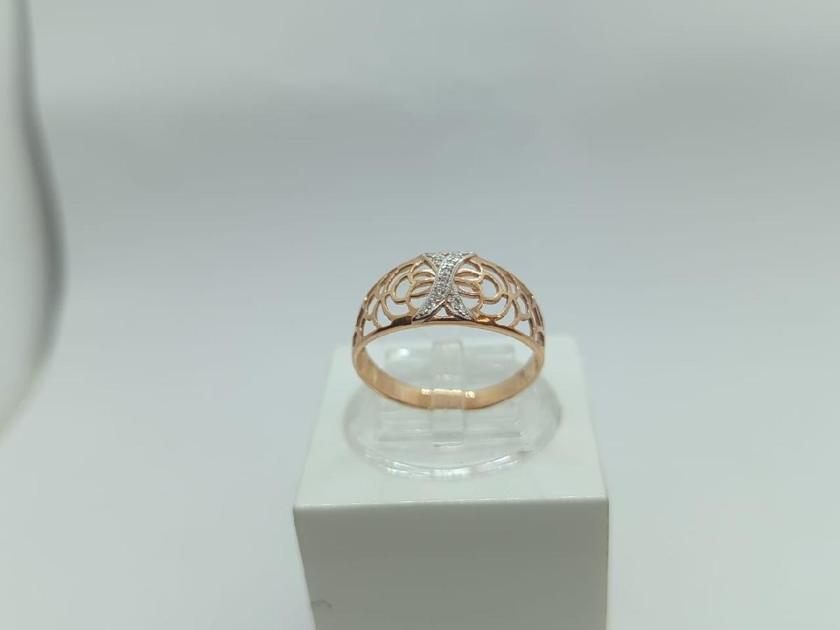 КОЛЬЦО С КАМНЯМИ (Au 585)