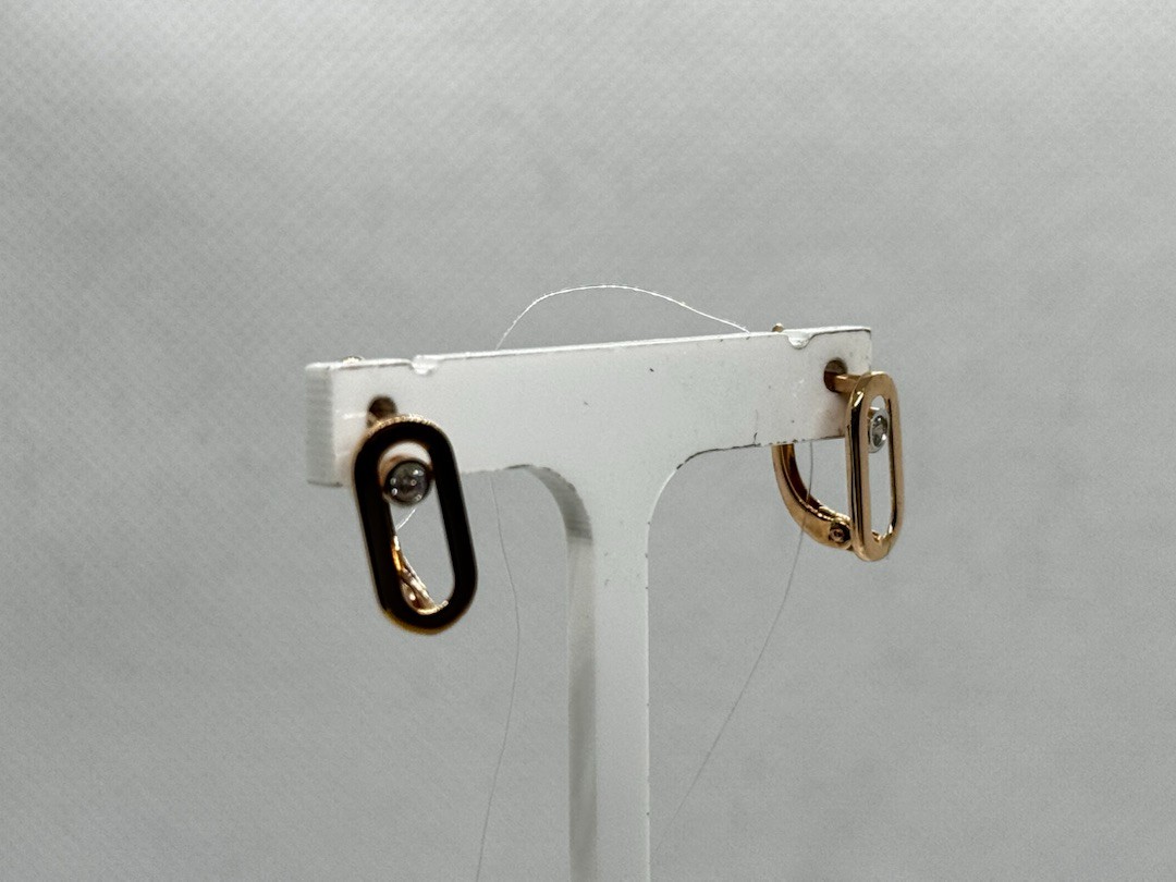 СЕРЬГИ С КАКМНЕМ (Au 585)