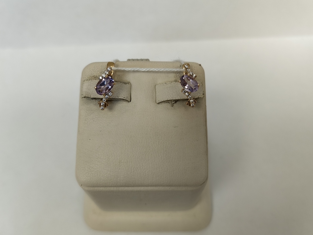 СКМИ585 СЕРЬГИ С КАМНЯМИ (Au 585)