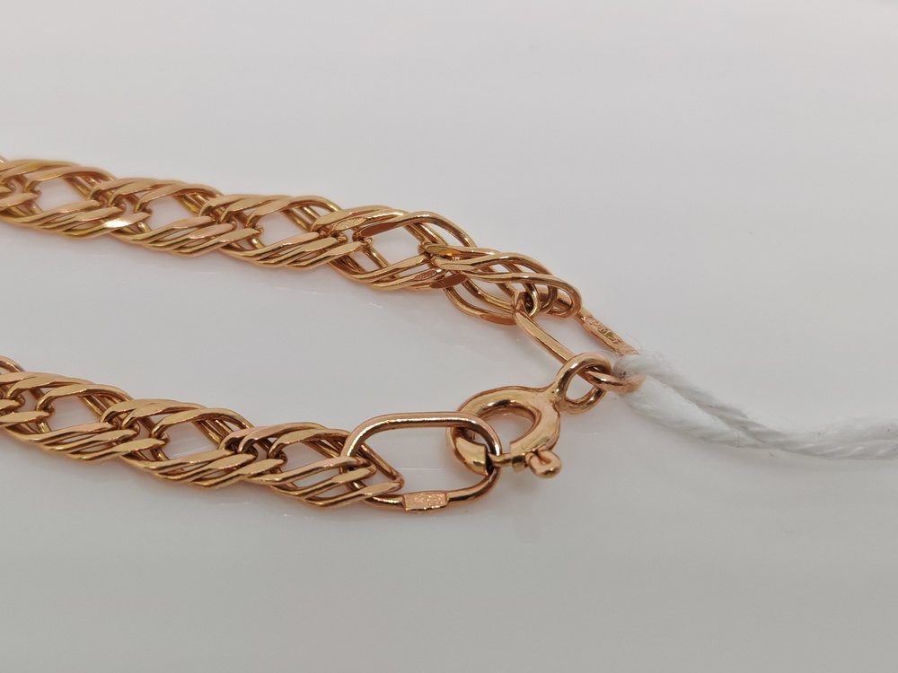 ЦЛР3585 ЦЕПЬ ПОЛНОВЕСНАЯ Ромб тройной (Au 585)