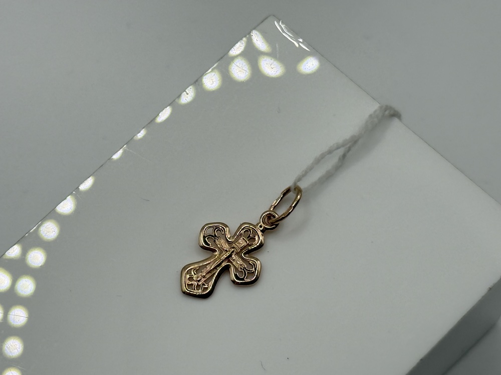 ПОДКБК585 ПОДВЕСКА КРЕСТ БЕЗ КАМНЯ (Au 585)