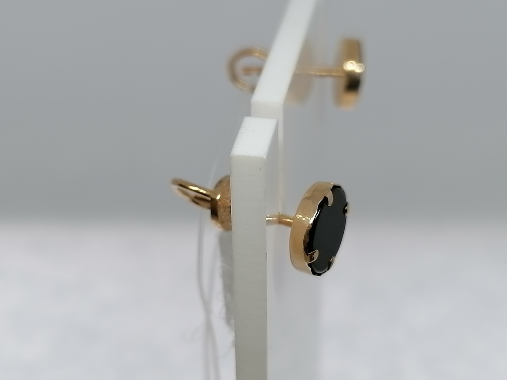 СЕРЬГИ ПУСЕТЫ с камнем (Au 585)