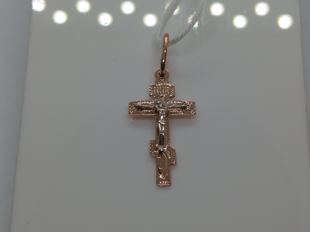 ПОДКБК585 ПОДВЕСКА КРЕСТ БЕЗ КАМНЯ (Au 585)