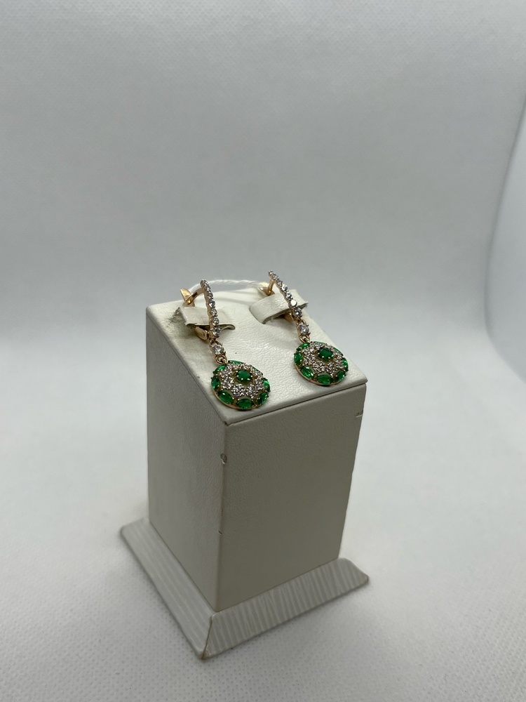 СКМИ585 СЕРЬГИ С КАМНЯМИ (Au 585)