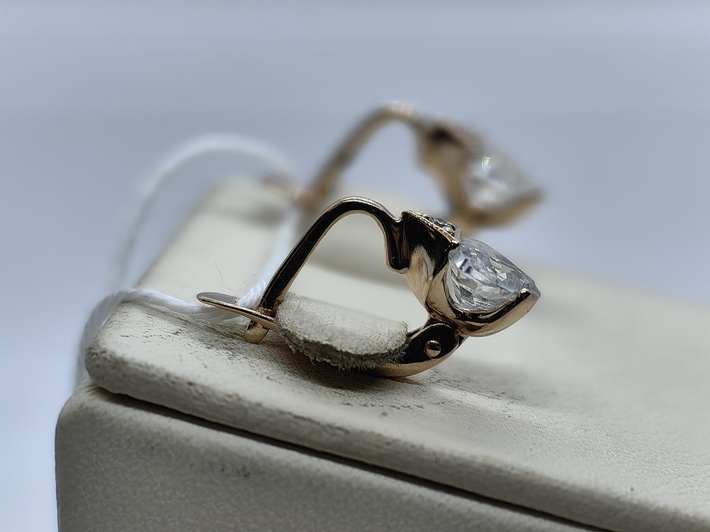 СКМИ585 СЕРЬГИ С КАМНЯМИ (Au 585)