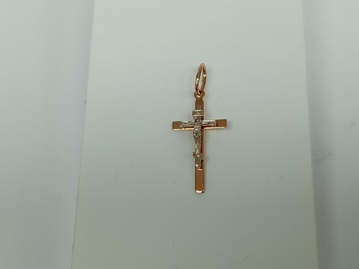 ПОДВЕСКА КРЕСТ БЕЗ КАМНЯ (Au 585)