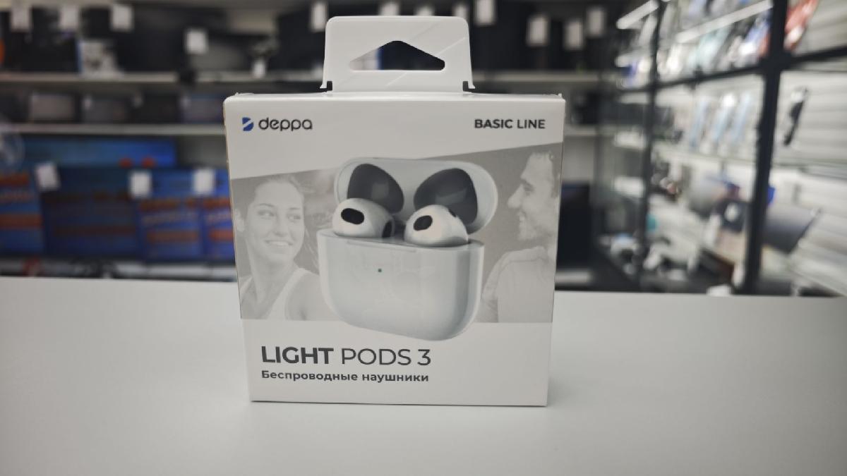 Наушники беспроводные Deppa 44232 Light Pods 3
