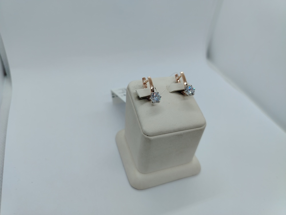 СЕРЬГИ С КАМНЕМ (Au 585)