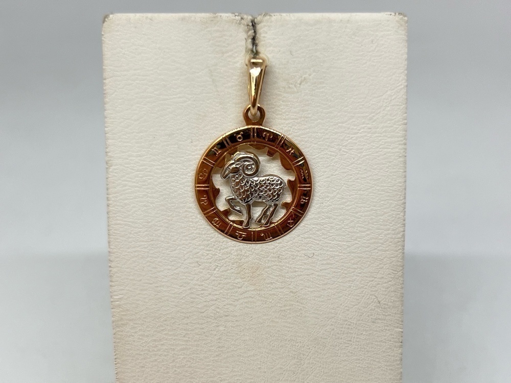 5225/овен ПОДВЕСКА ЗНАК ЗОДИАКА ОВЕН (Au 585)