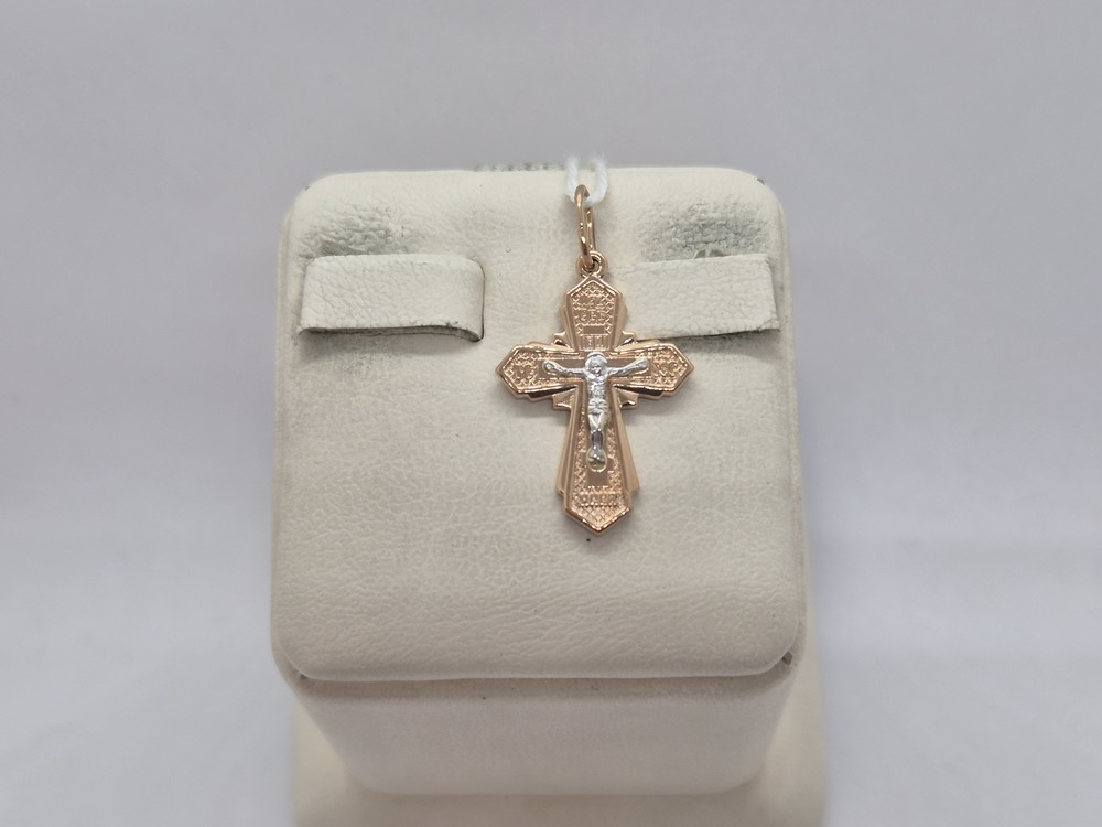 ПОДКБК585 ПОДВЕСКА КРЕСТ БЕЗ КАМНЯ (Au 585)