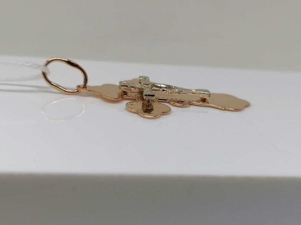 ПОДКБК585 ПОДВЕСКА КРЕСТ БЕЗ КАМНЯ (Au 585)