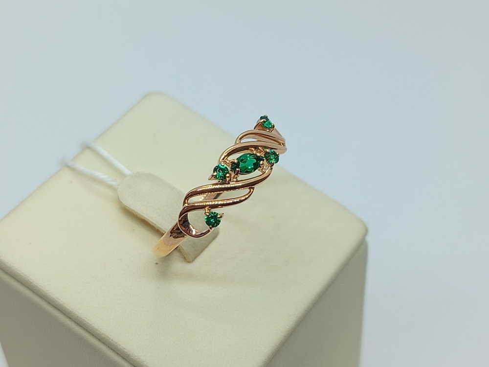 КОЛЬЦО С КАМНЯМИ (Au 585)