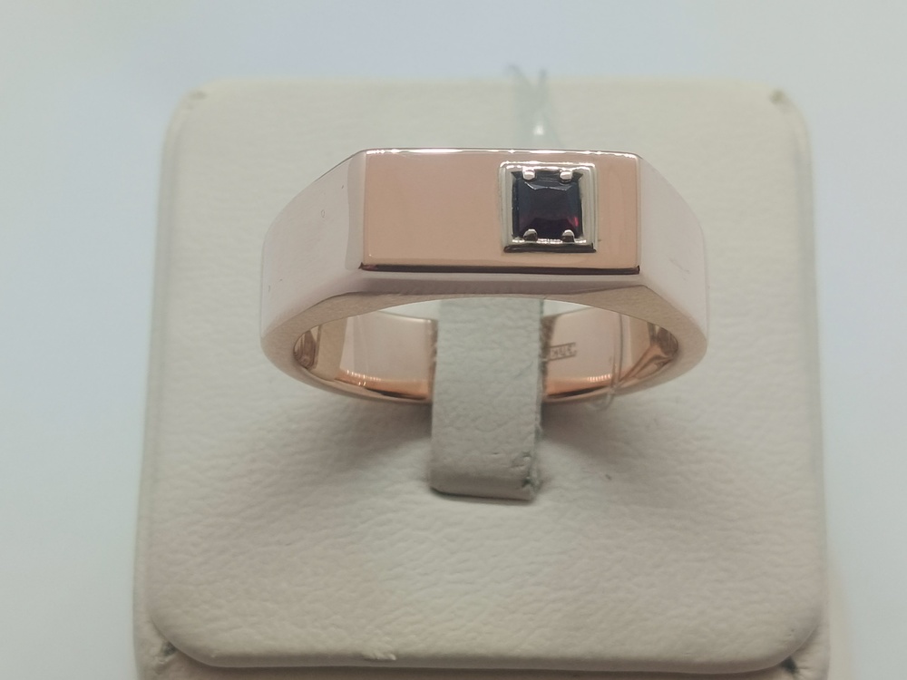 31-0309-Г КОЛЬЦО ПЕЧАТКА Гранат (Au 585)